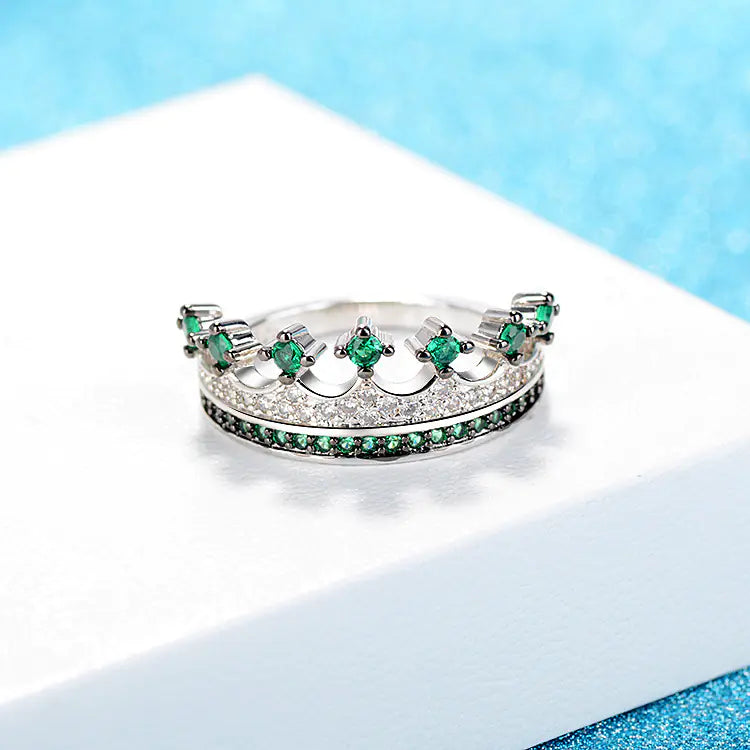 Two-tone Heart Shaped Zircon Ring