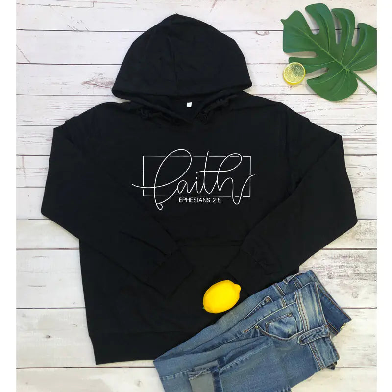 Women's Alphabet Hooded Sweatshirt with Pockets