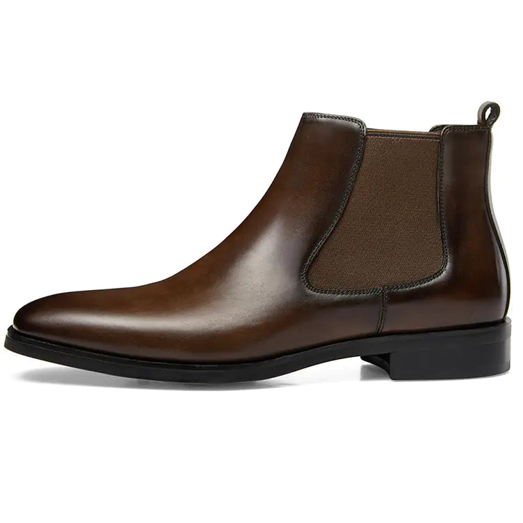 Carved Ankle Boots with British Square Head Design