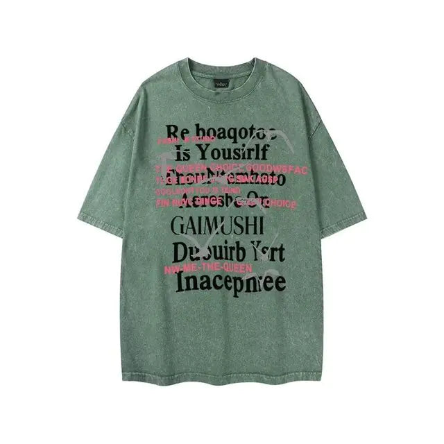 ZAZOMDE Retro American T-Shirt for Men and Women, Y2K