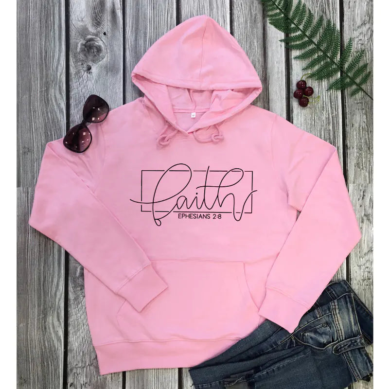 Women's Alphabet Hooded Sweatshirt with Pockets