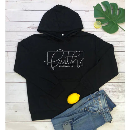 Women's Alphabet Hooded Sweatshirt with Pockets