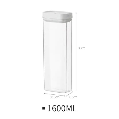 Stackable Plastic Food Storage Containers for Kitchen