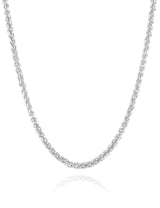 2.5mm Silver Tone Wheat Chain Necklace for Men Womens Necklace Chains Stainless Steel Chains for Men and Women Mens Chain 19.7 Inch
