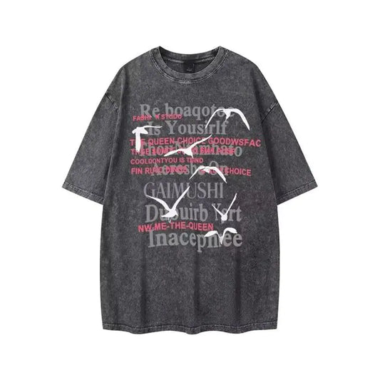 ZAZOMDE Retro American T-Shirt for Men and Women, Y2K