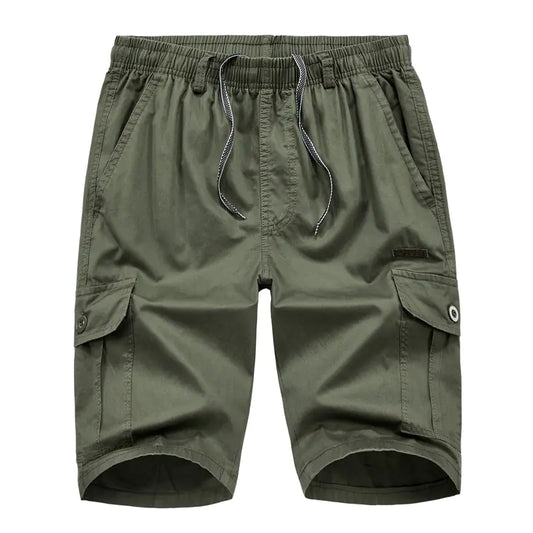 Plus Size Multi-pocket Elastic Casual Shorts