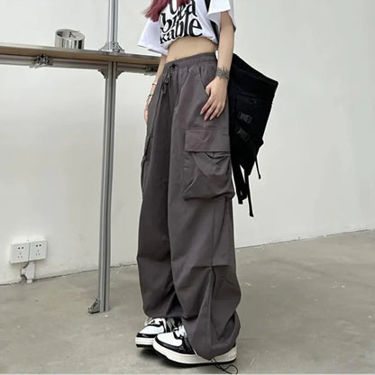 Y2K High Waist Cargo Pants for Women in Vintage Style