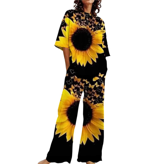 Women Pj with sun flower design