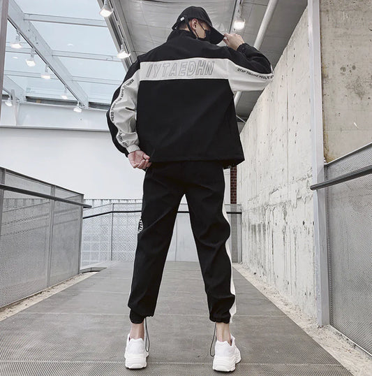 Men's Hip Hop Hoodie Set with Jacket
