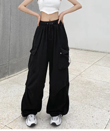 Y2K High Waist Cargo Pants for Women in Vintage Style