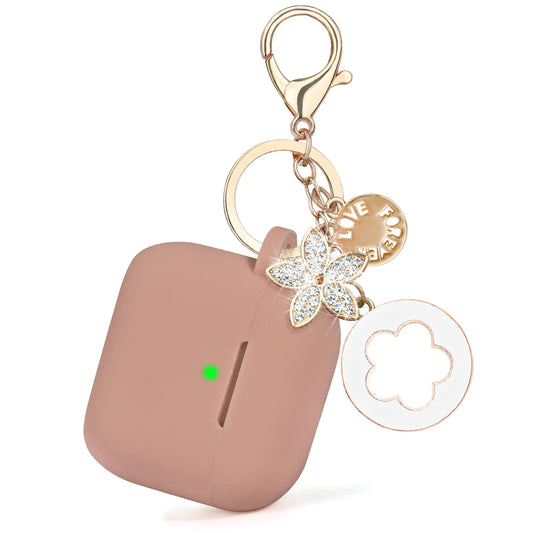 VISOOM Case Compatible with Apple Airpods 4- Airpods 4 Cases 2024 Cover Women Anti-Drop Silicone iPods 4 Earbuds Wireless Accessorie Charging Cases Girl Bling Keychain for Airpod iPods 4th Generation