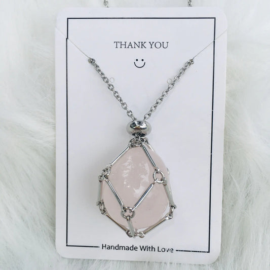 Crystal Raw Stone Pendant Necklace