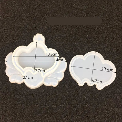 Silicone Crystal Epoxy Storage Box Molds (Crown, Heart, Moon)