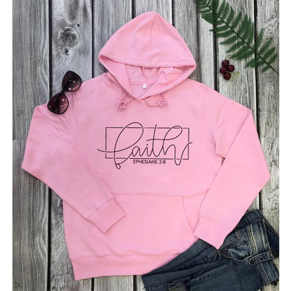 Women's Alphabet Hooded Sweatshirt with Pockets