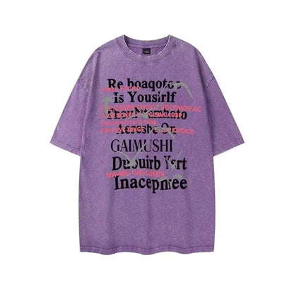 ZAZOMDE Retro American T-Shirt for Men and Women, Y2K