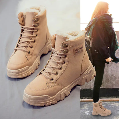 Winter Women's Short Snow Boots - Warm Cotton Martin Boots