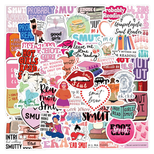 120 PCS Holographic Smutty Book Stickers for Kindle | Spicy Bookish Vinyl Decals for Adult Readers | Waterproof Stickers for Laptops iPads E-Readers & Water Bottles | Perfect for BookTok Lovers